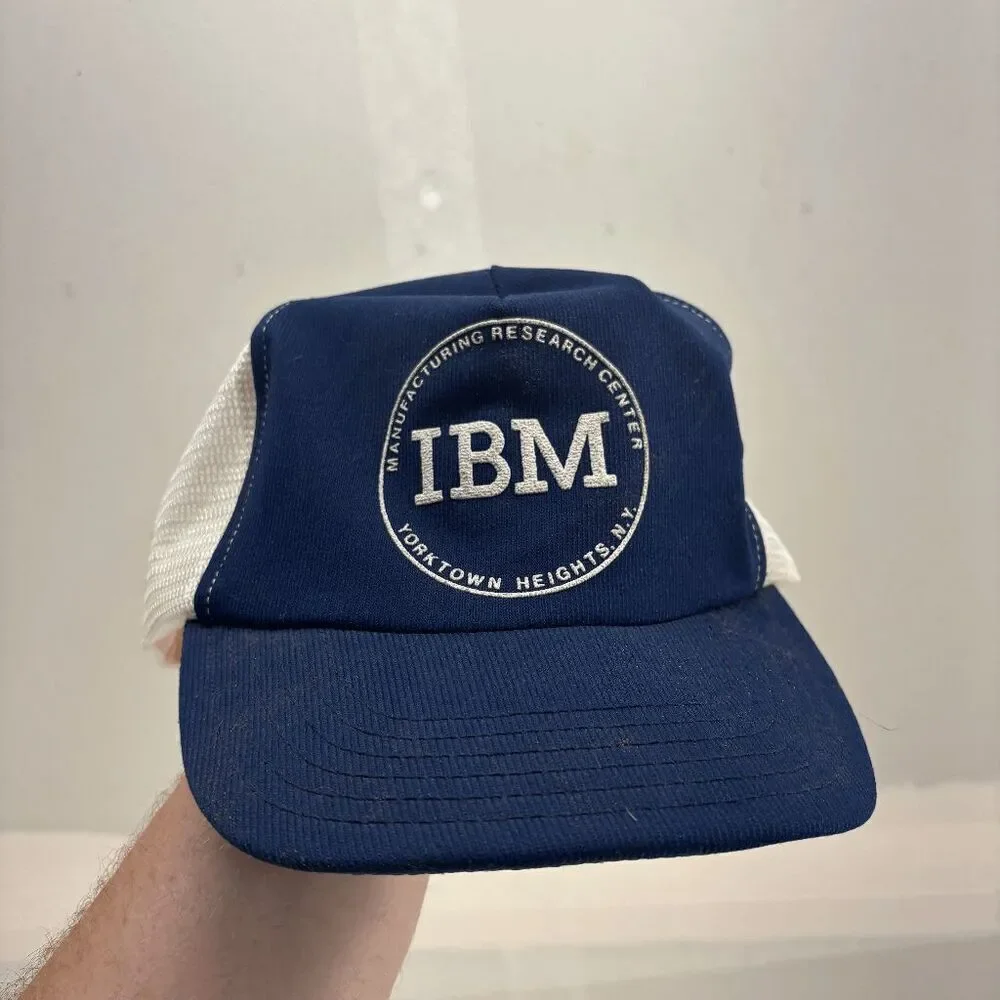 Vintage IBM Research Center Yorktown Heights Trucker Foam Snapback‎ Hat READ